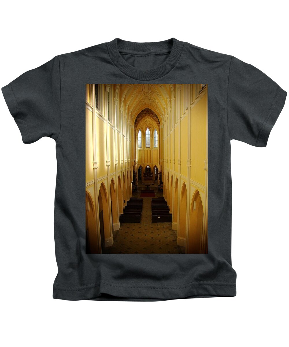 Church Of The Assumption Of Our Lady And Saint John The Baptist Kids T-Shirt featuring the photograph Church of the Assumption of Our Lady and Saint John the Baptist by Zinvolle Art