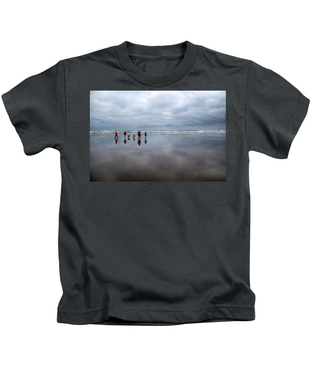 Oregon Coast Kids T-Shirt featuring the photograph Cloud Walkers 0084 by Kristina Rinell