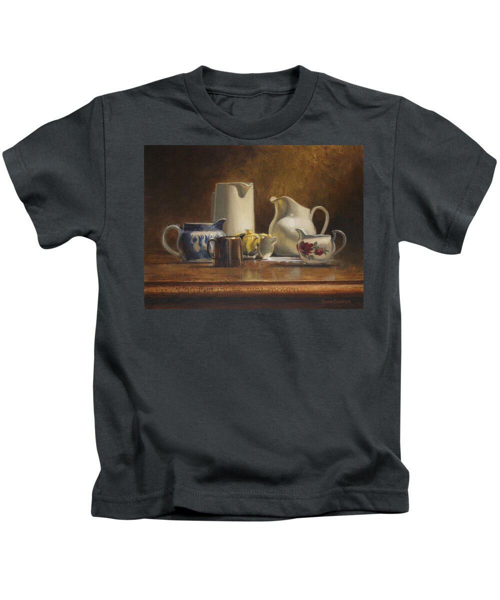 Humorous Kids T-Shirt featuring the painting Comfort those that Mourn by Graham Braddock