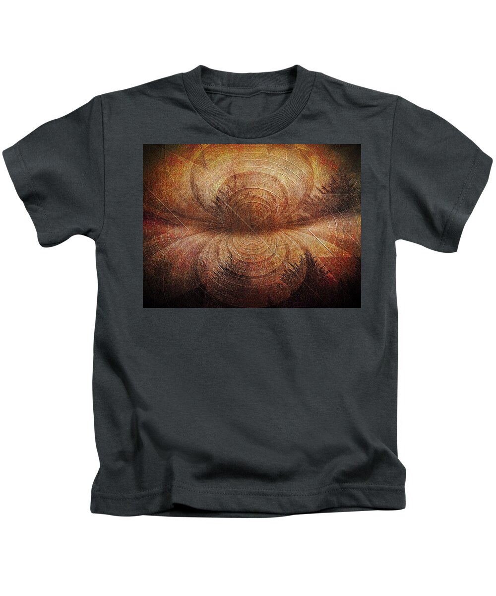 Abstract Kids T-Shirt featuring the painting Conducting the stillness by Suzy Norris