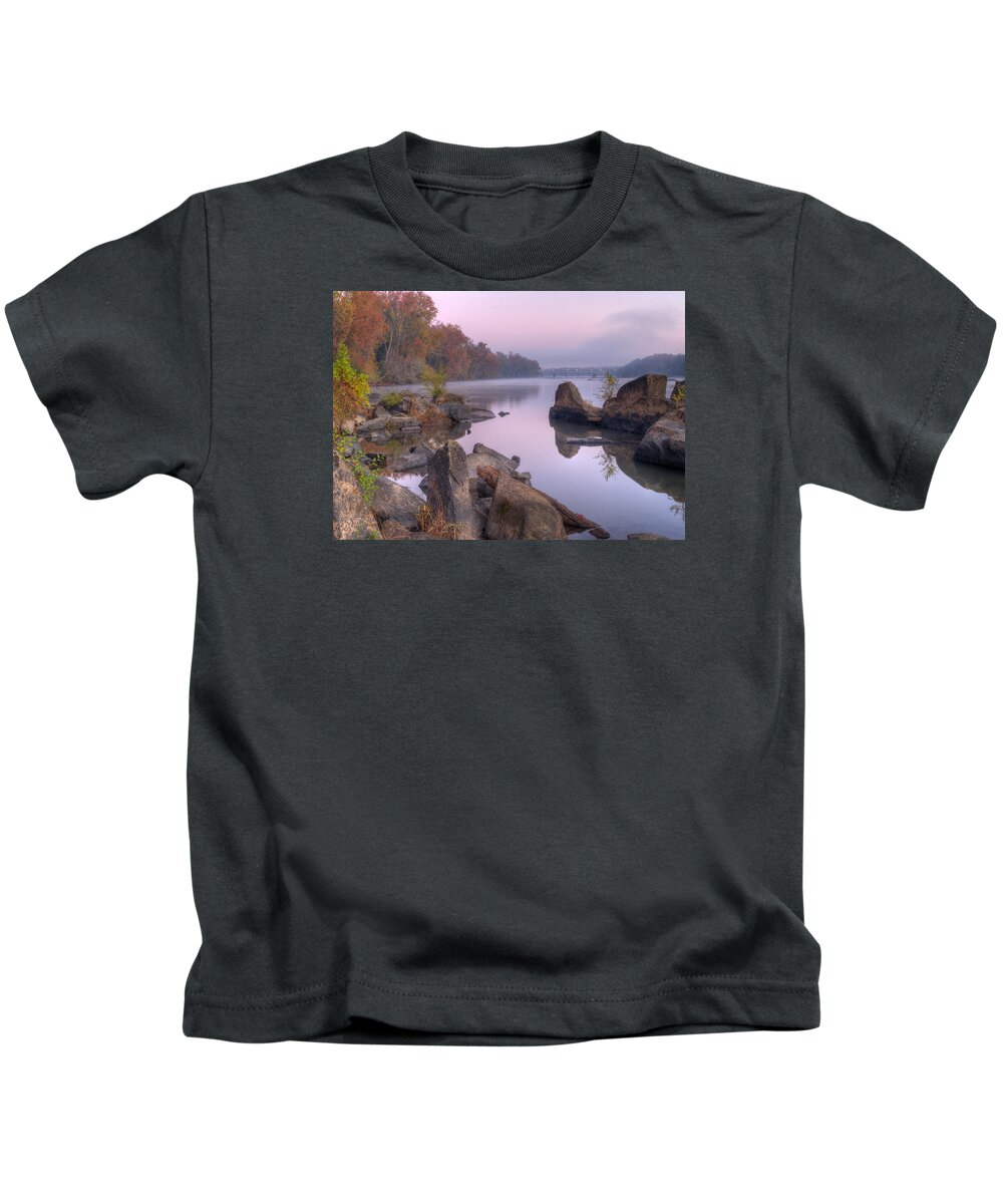 Congaree River Kids T-Shirt featuring the photograph Congaree River at Dawn-1 by Charles Hite