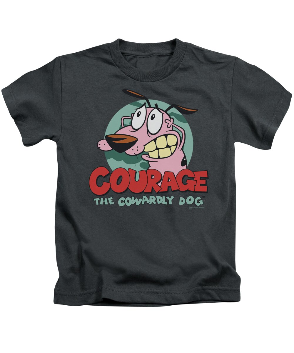 Courage The Cowardly Dog Kids T-Shirt featuring the digital art Courage The Cowardly Dog - Courage by Brand A
