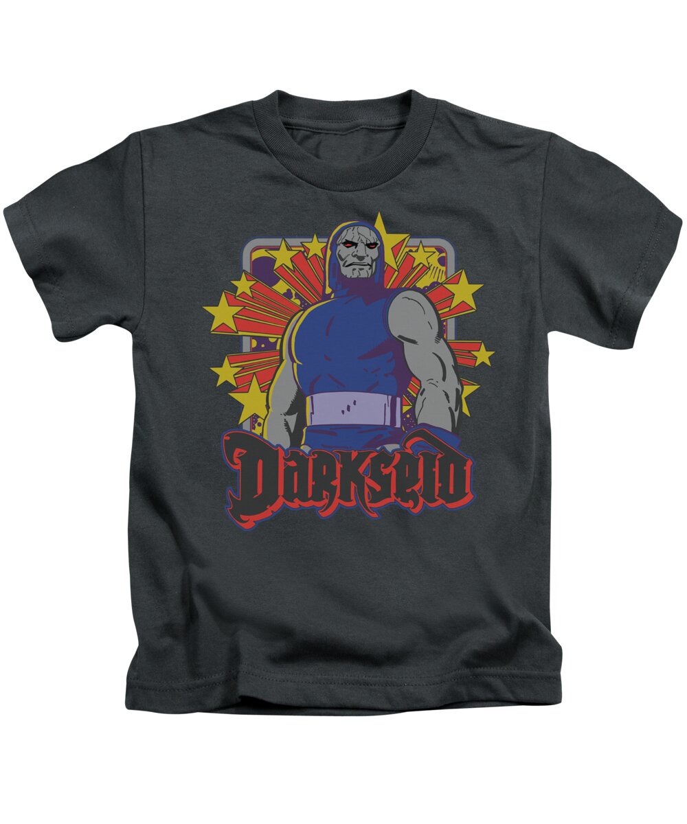 Darkseid Kids T-Shirt featuring the digital art Dc - Darkseid Stars by Brand A