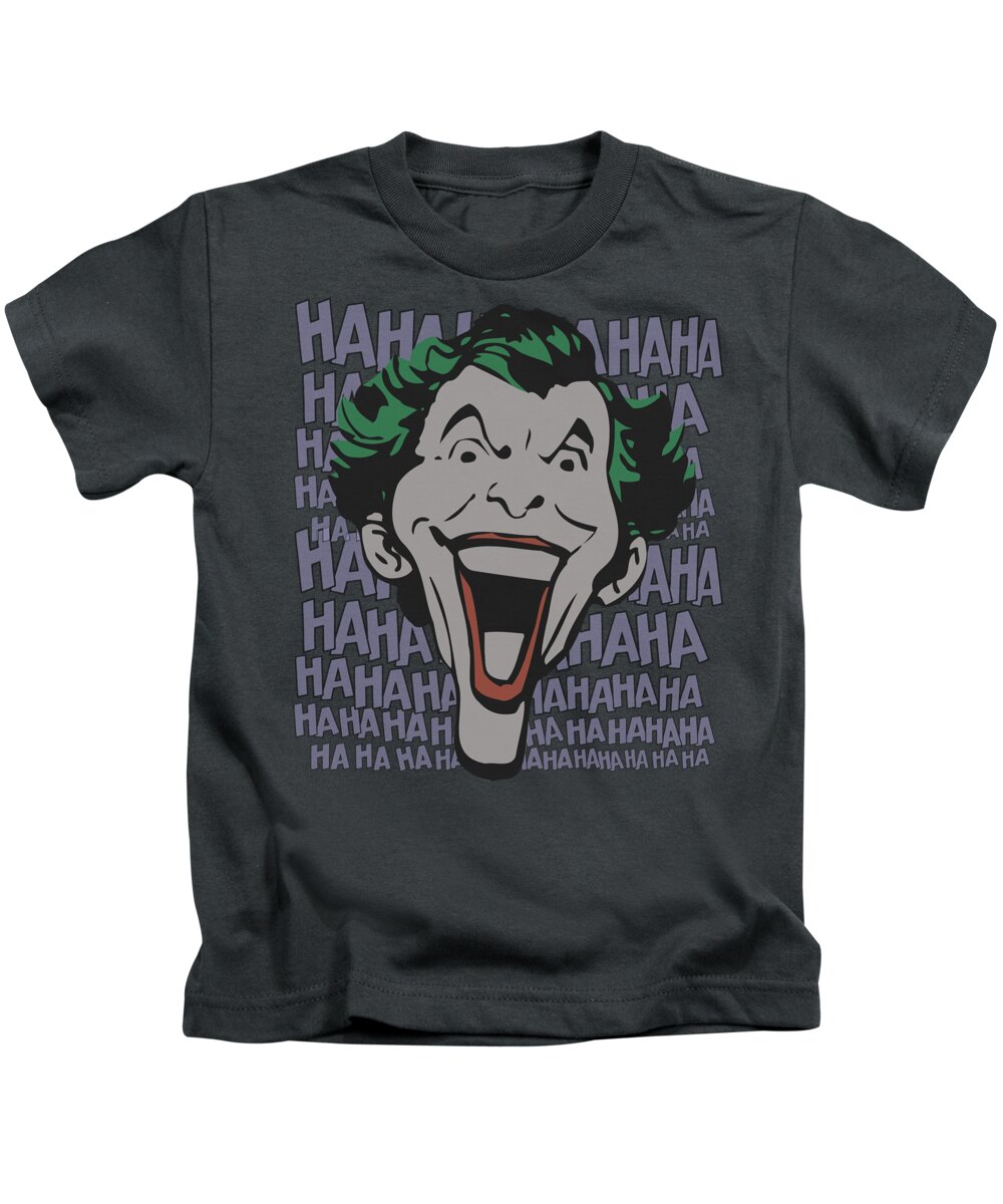 The Joker Kids T-Shirt featuring the digital art Dc - Dastardly Merriment by Brand A