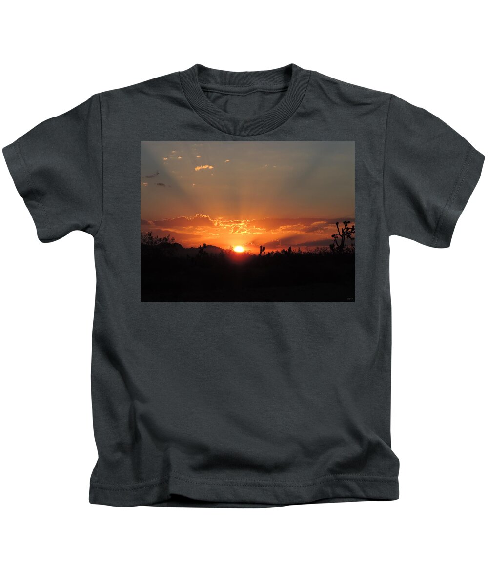 Sunrise Kids T-Shirt featuring the photograph Desert Sunrise c 7-8-2014 by Enaid Silverwolf