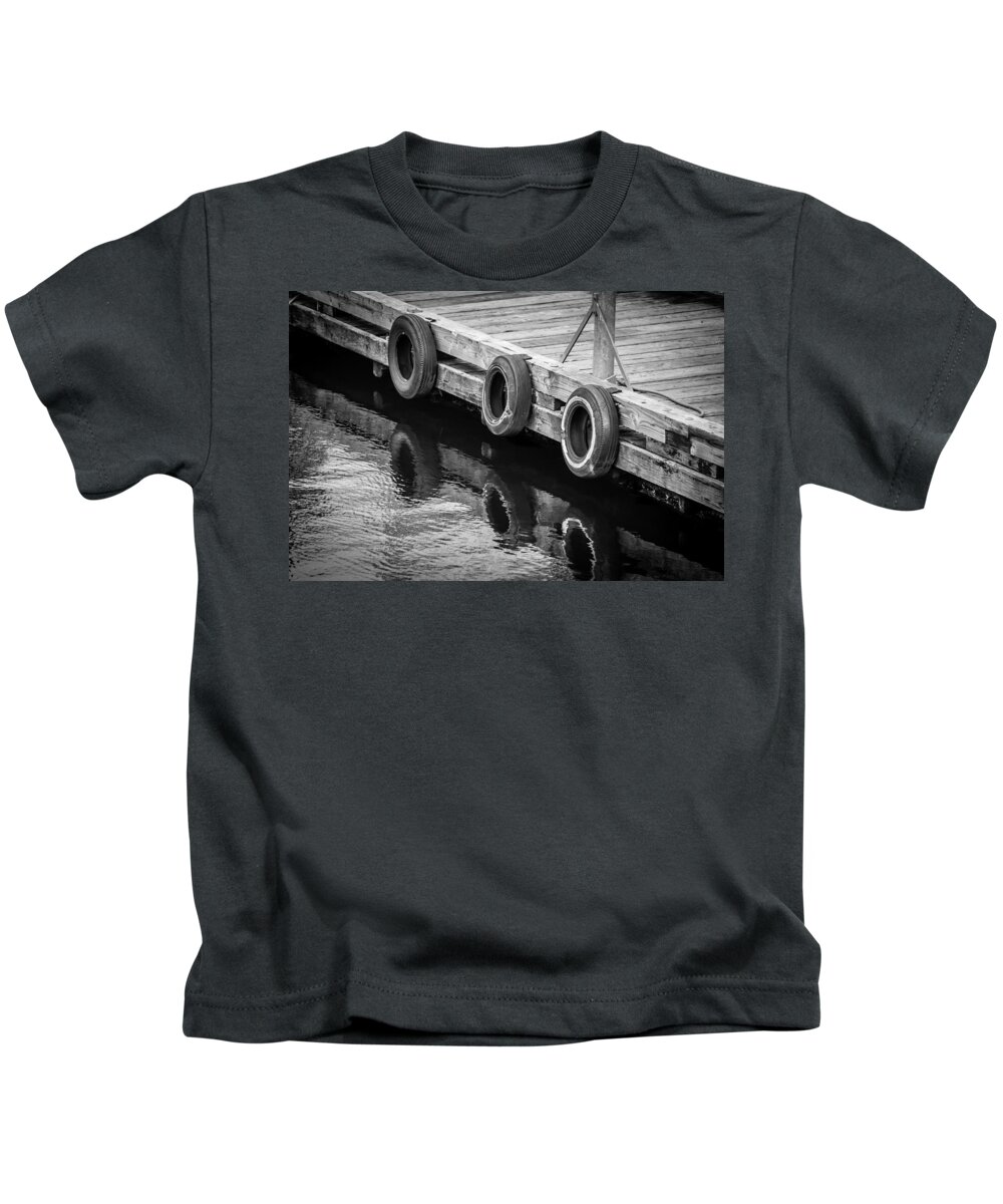 2008 Kids T-Shirt featuring the photograph Dock Bumpers by Melinda Ledsome