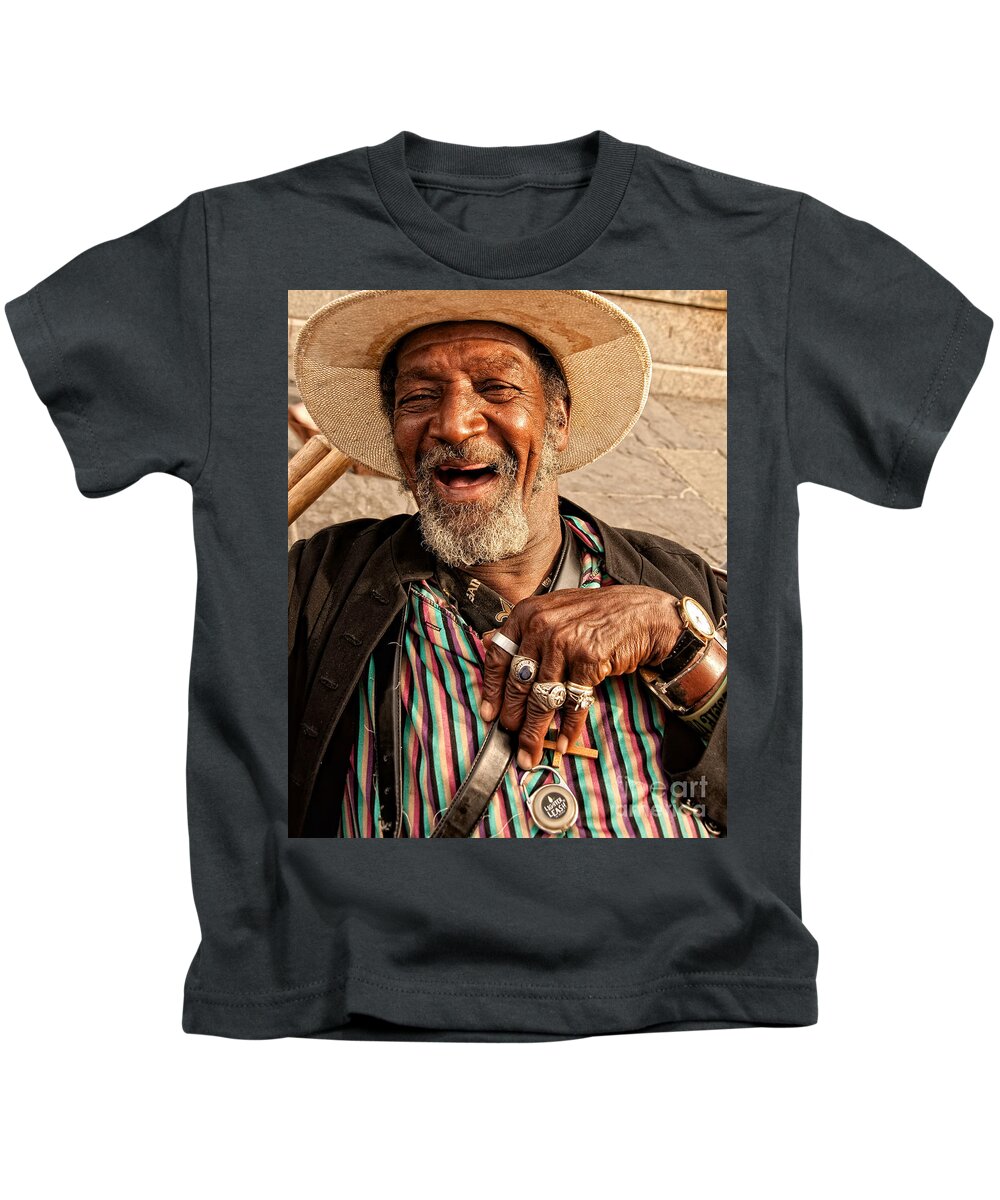 Portrait Kids T-Shirt featuring the photograph Dr. Luv New Orleans by Kathleen K Parker