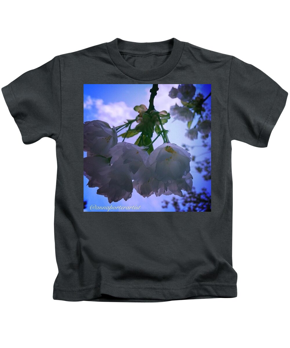 Flowers Kids T-Shirt featuring the photograph Dreaming In Blue by Anna Porter