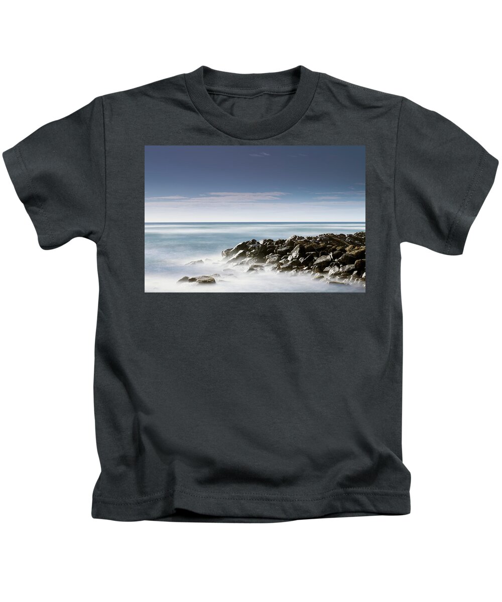 Cloud Kids T-Shirt featuring the photograph Driftood And Rocks Seen by Ian Ludwig