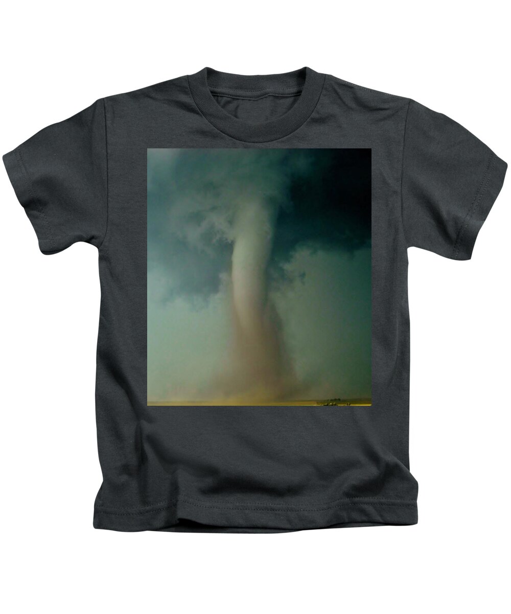 Tornado Kids T-Shirt featuring the photograph Dust Eating Tornado by Ed Sweeney