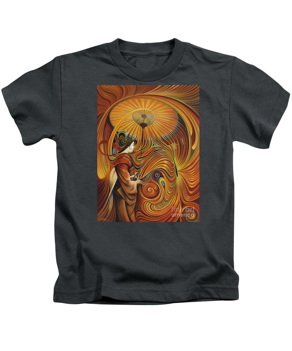 Dynamic Kids T-Shirt featuring the painting Dynamic Oriental by Ricardo Chavez-Mendez