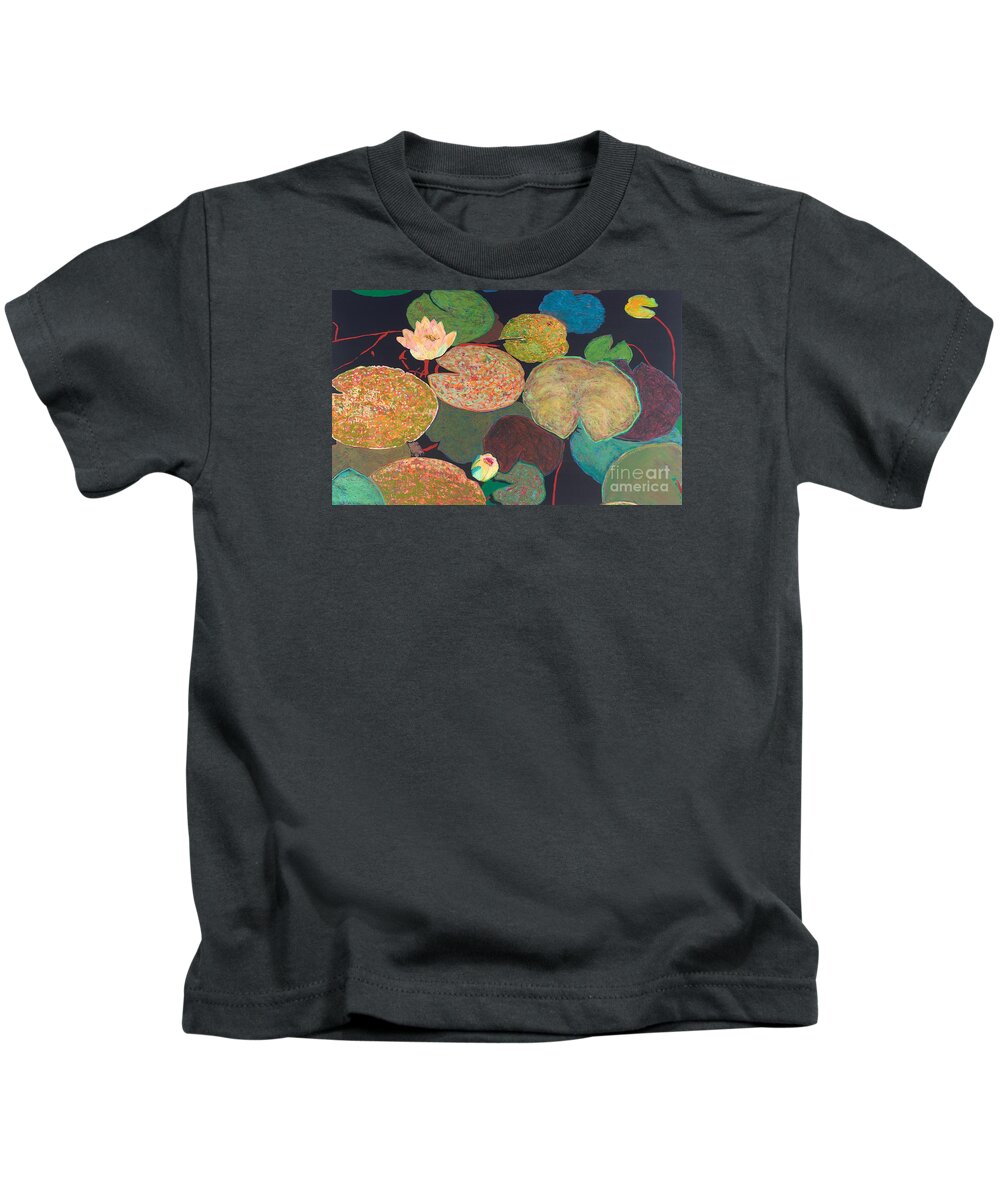 Landscape Kids T-Shirt featuring the painting Early Mist by Allan P Friedlander