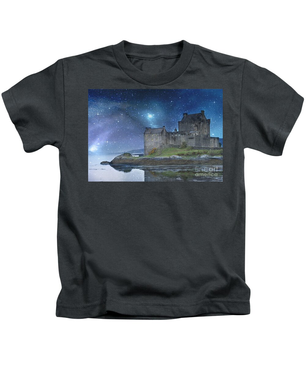 Architecture Kids T-Shirt featuring the photograph Eilean Donan Castle by Juli Scalzi