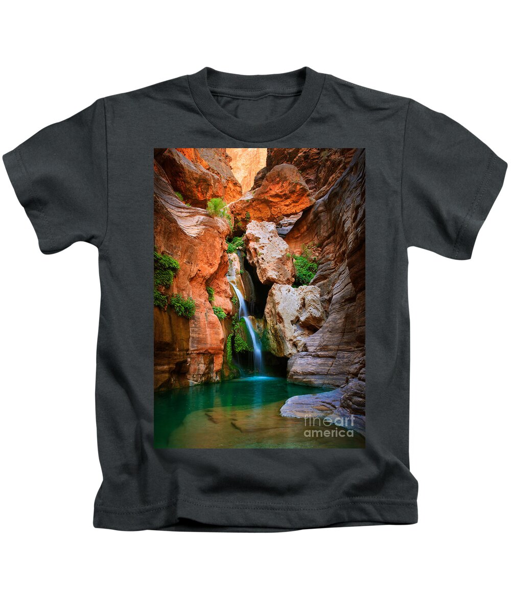 America Kids T-Shirt featuring the photograph Elves Chasm by Inge Johnsson