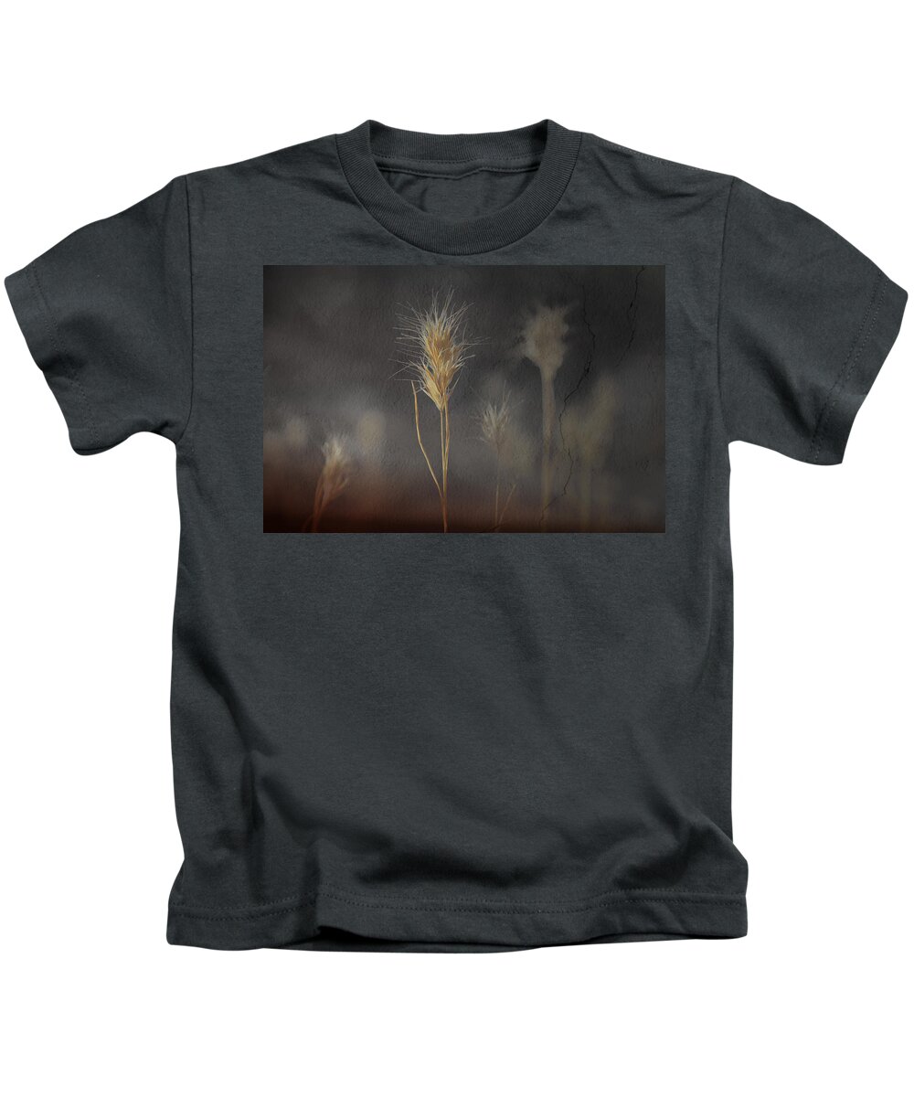 Grass Kids T-Shirt featuring the photograph Escape Into The Background by Mark Ross