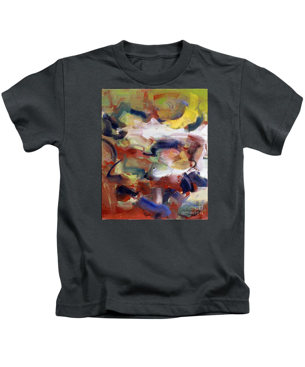 Abstraction Kids T-Shirt featuring the painting Fear of the Foreigner by Ritchard Rodriguez