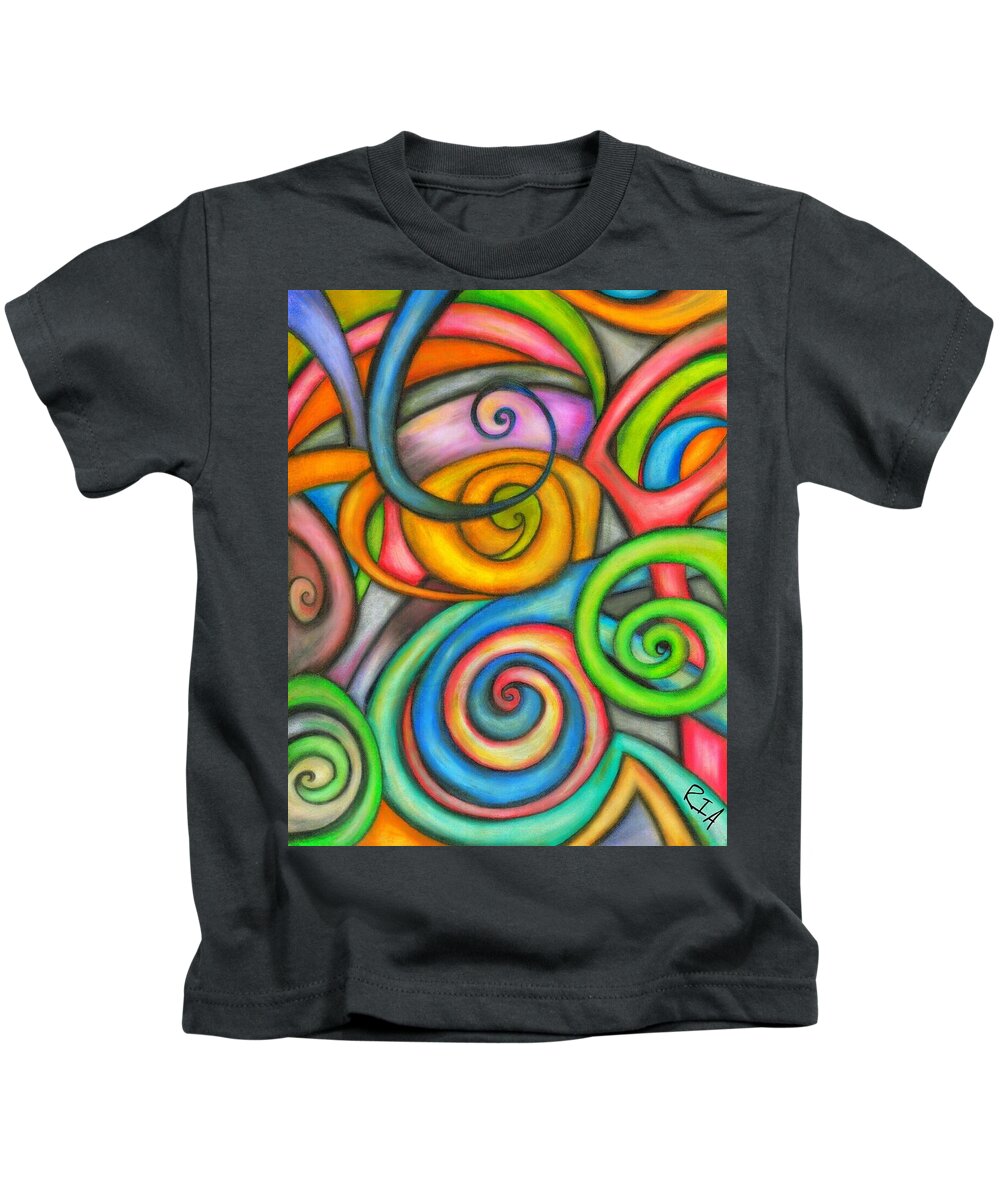 Abstract Kids T-Shirt featuring the photograph Fiesta by Artist RiA