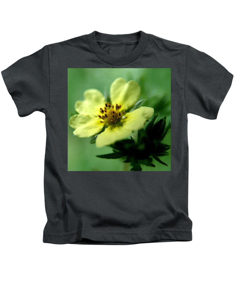 Potentilla Recta Kids T-Shirt featuring the photograph Floral Breeze by Neal Eslinger