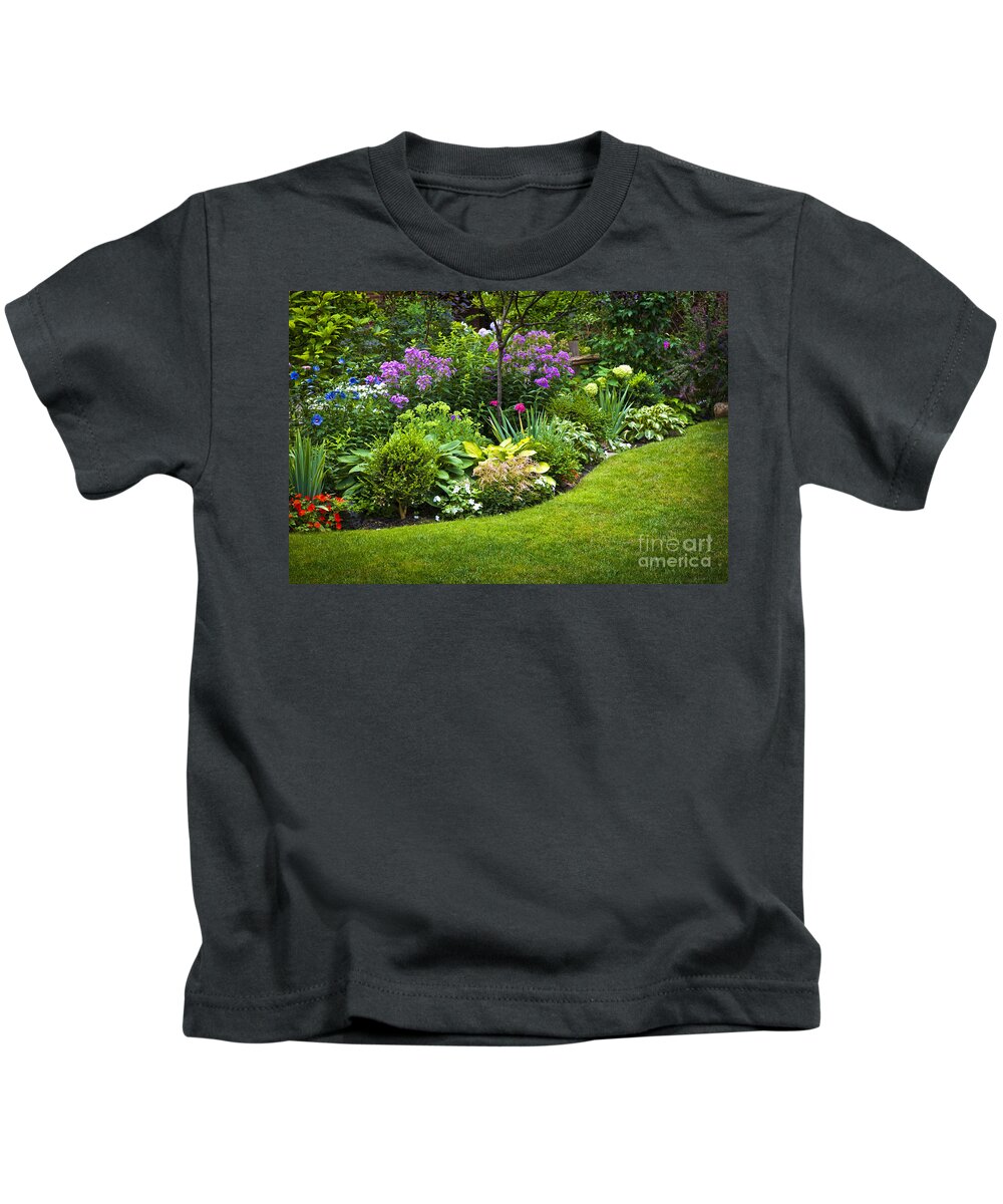 Garden Kids T-Shirt featuring the photograph Flower garden 1 by Elena Elisseeva