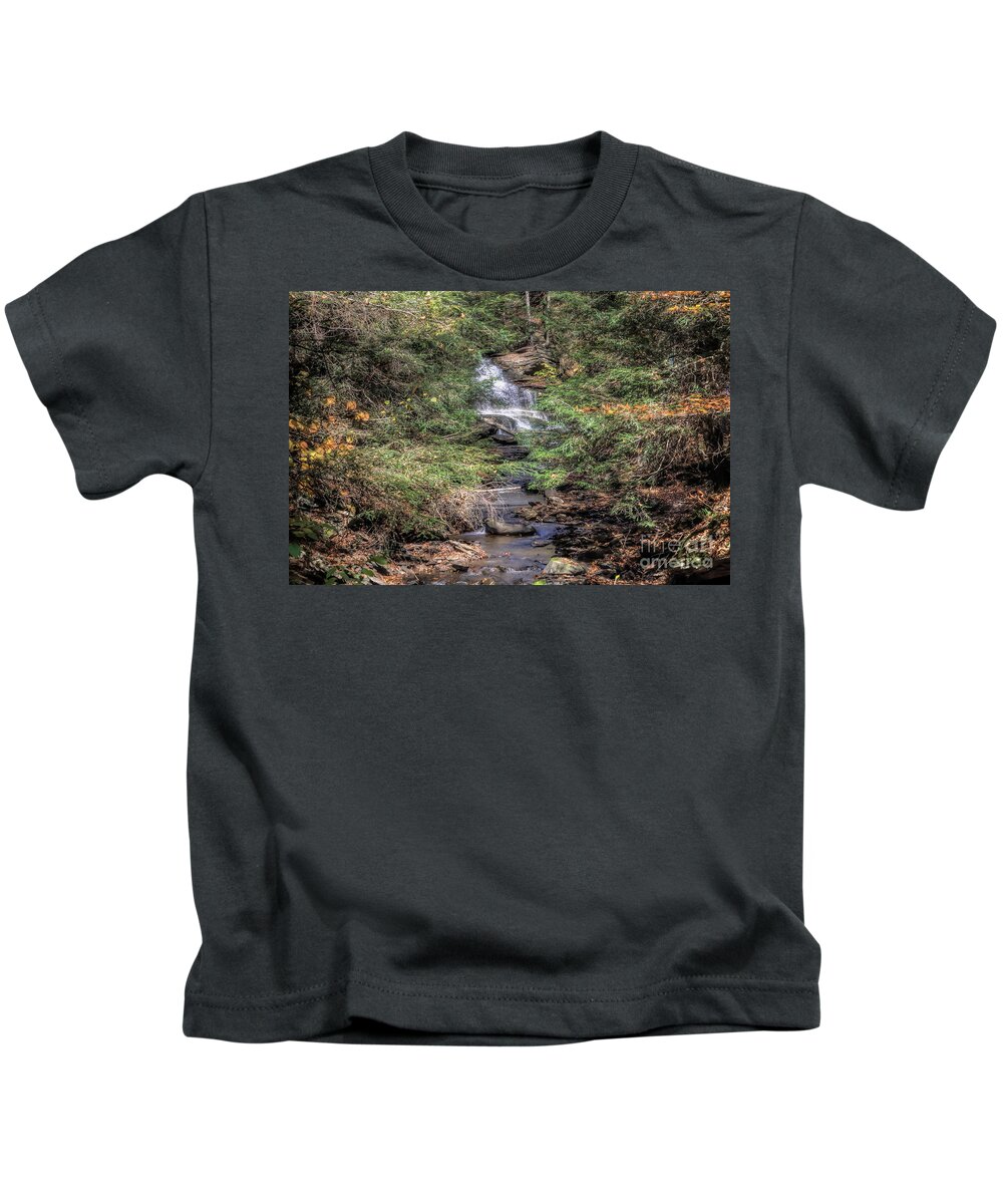 Ricketts Glen State Park Kids T-Shirt featuring the photograph For ever green by Rick Kuperberg Sr