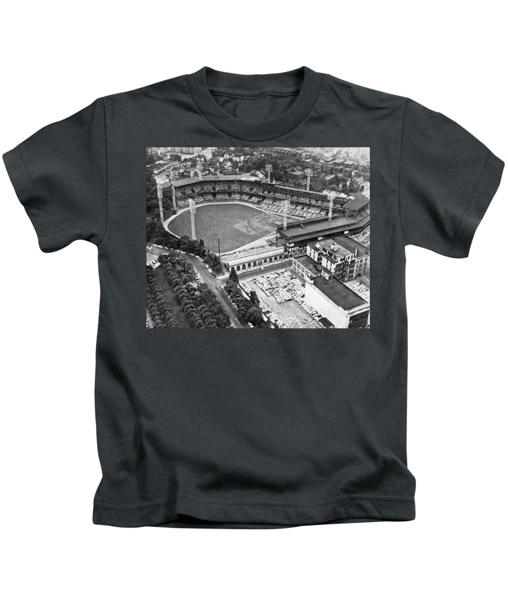 1950s Kids T-Shirt featuring the photograph Forbes Field In Pittsburgh by Underwood Archives