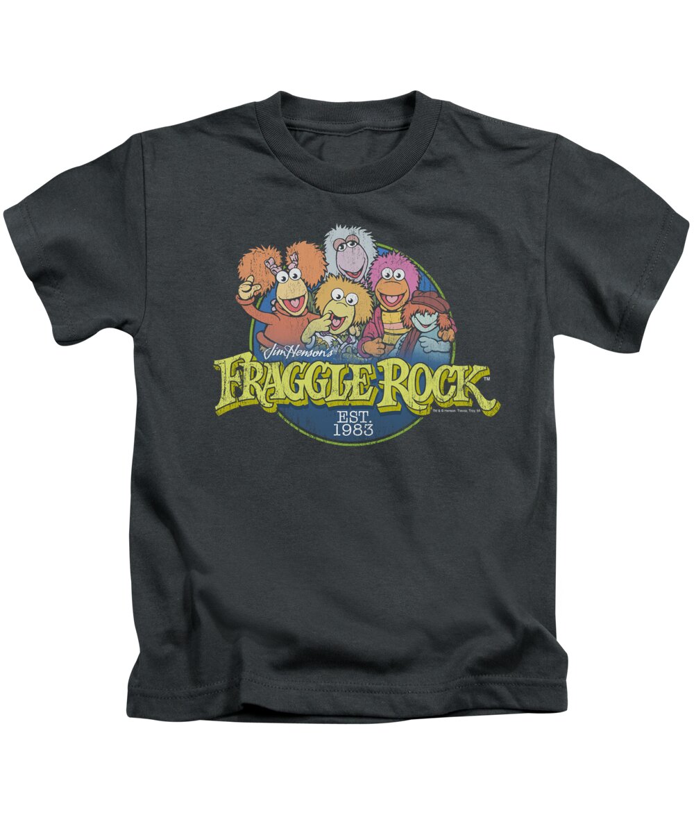  Kids T-Shirt featuring the digital art Fraggle Rock - Circle Logo by Brand A