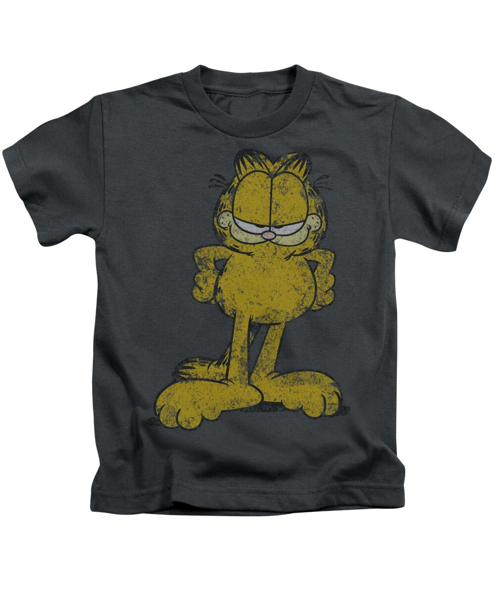 Garfield Kids T-Shirt featuring the digital art Garfield - Big Ol' Cat by Brand A