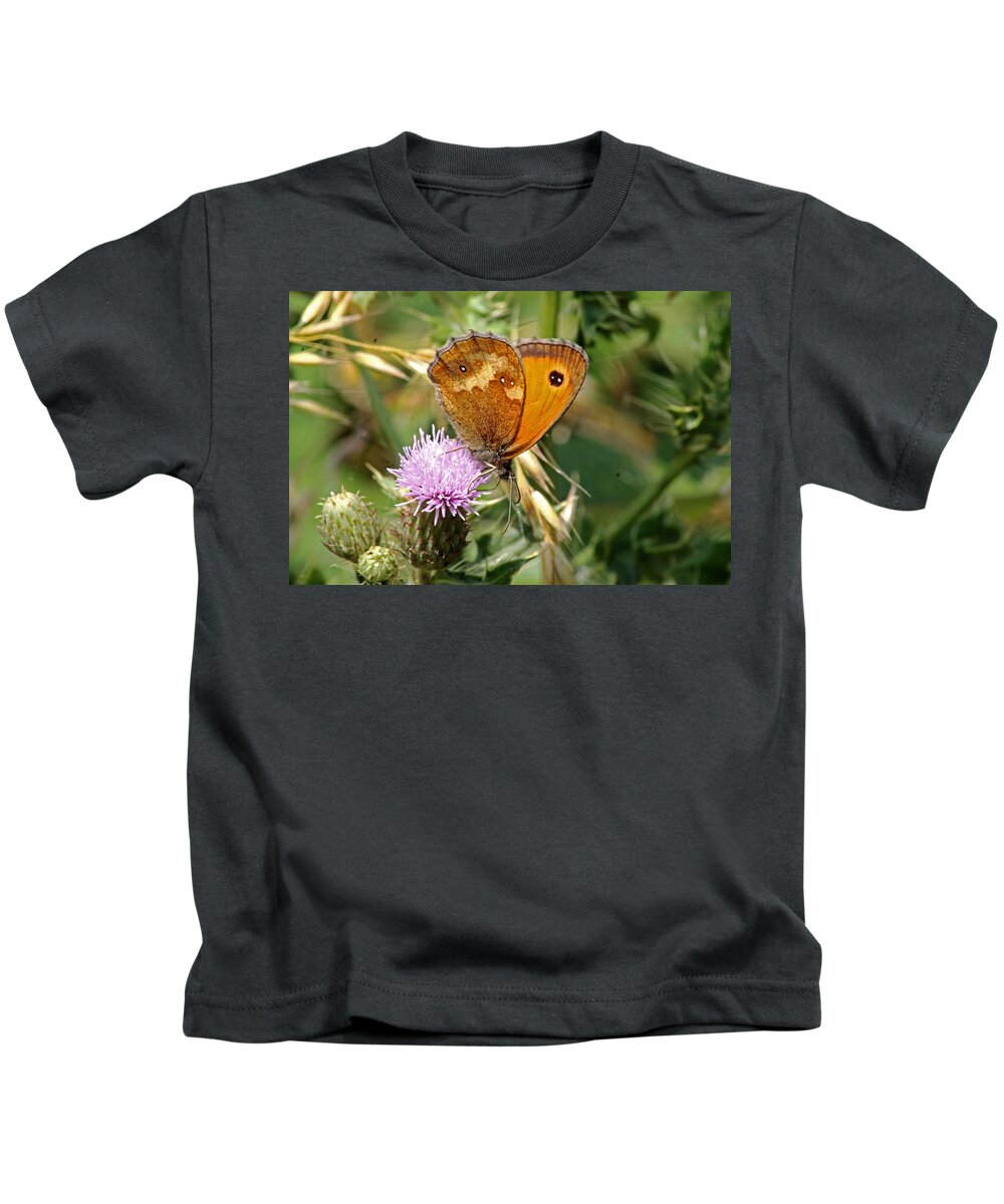 Butterfly Kids T-Shirt featuring the photograph Gatekeeper Butterfly by Tony Murtagh