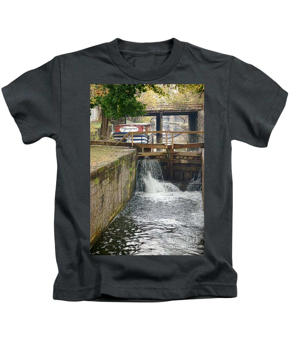 Chesapeake Kids T-Shirt featuring the photograph Georgetown Memories by Olivier Le Queinec