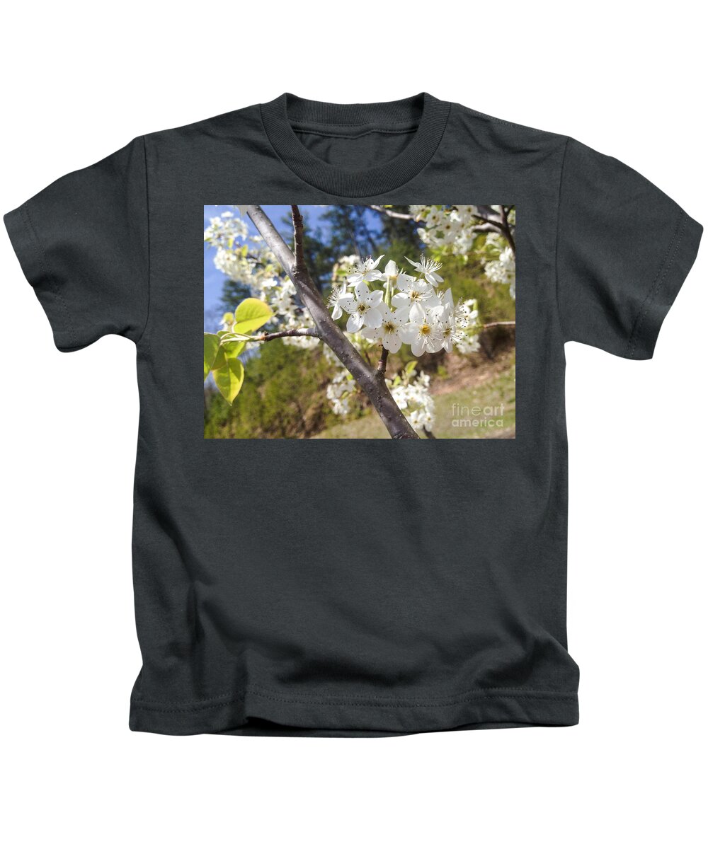  Blossoms Kids T-Shirt featuring the photograph Georgia Blossoms by Jan Dappen