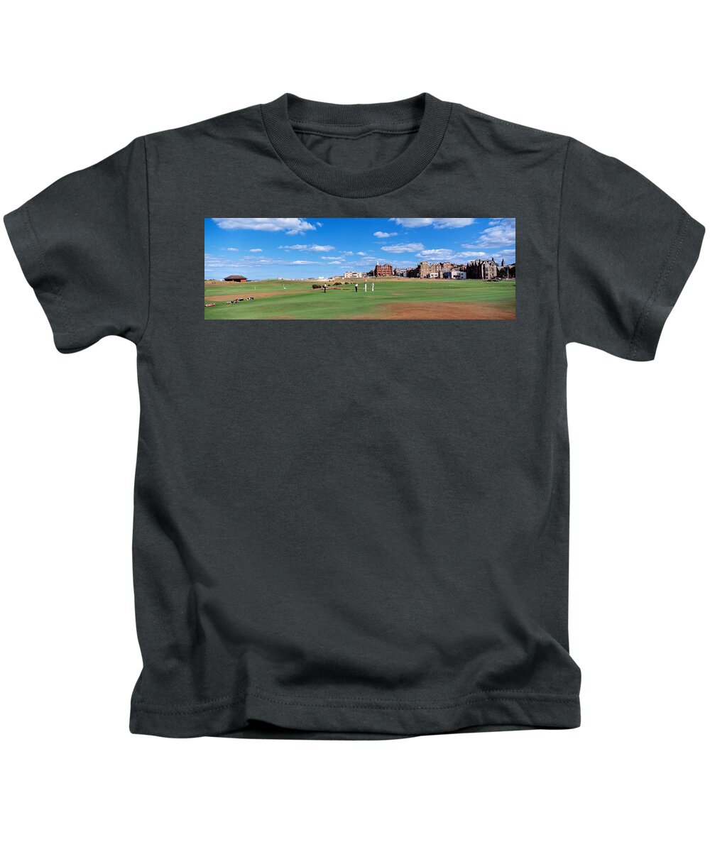 Photography Kids T-Shirt featuring the photograph Golf Course, St Andrews, Scotland by Panoramic Images
