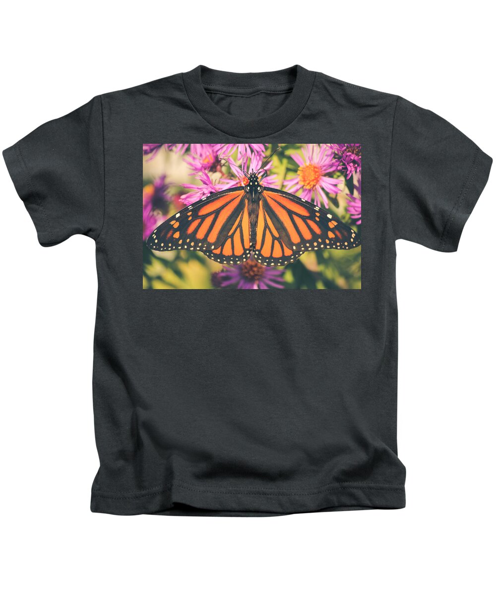 Monarch Kids T-Shirt featuring the photograph Grace and Beauty by Viviana Nadowski