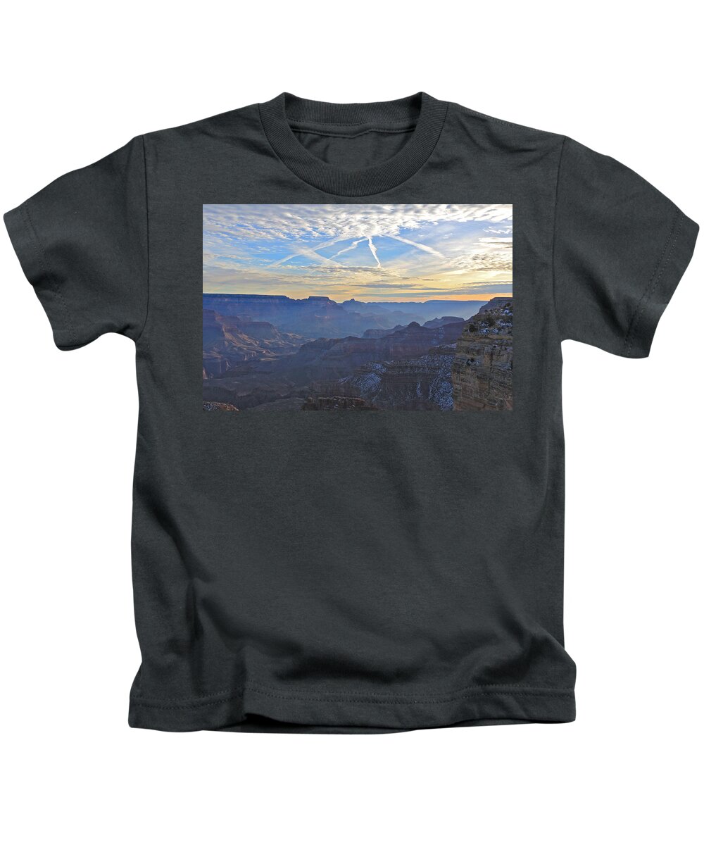 Nature Kids T-Shirt featuring the photograph Grand Canyon Dawn 2 by Noa Mohlabane