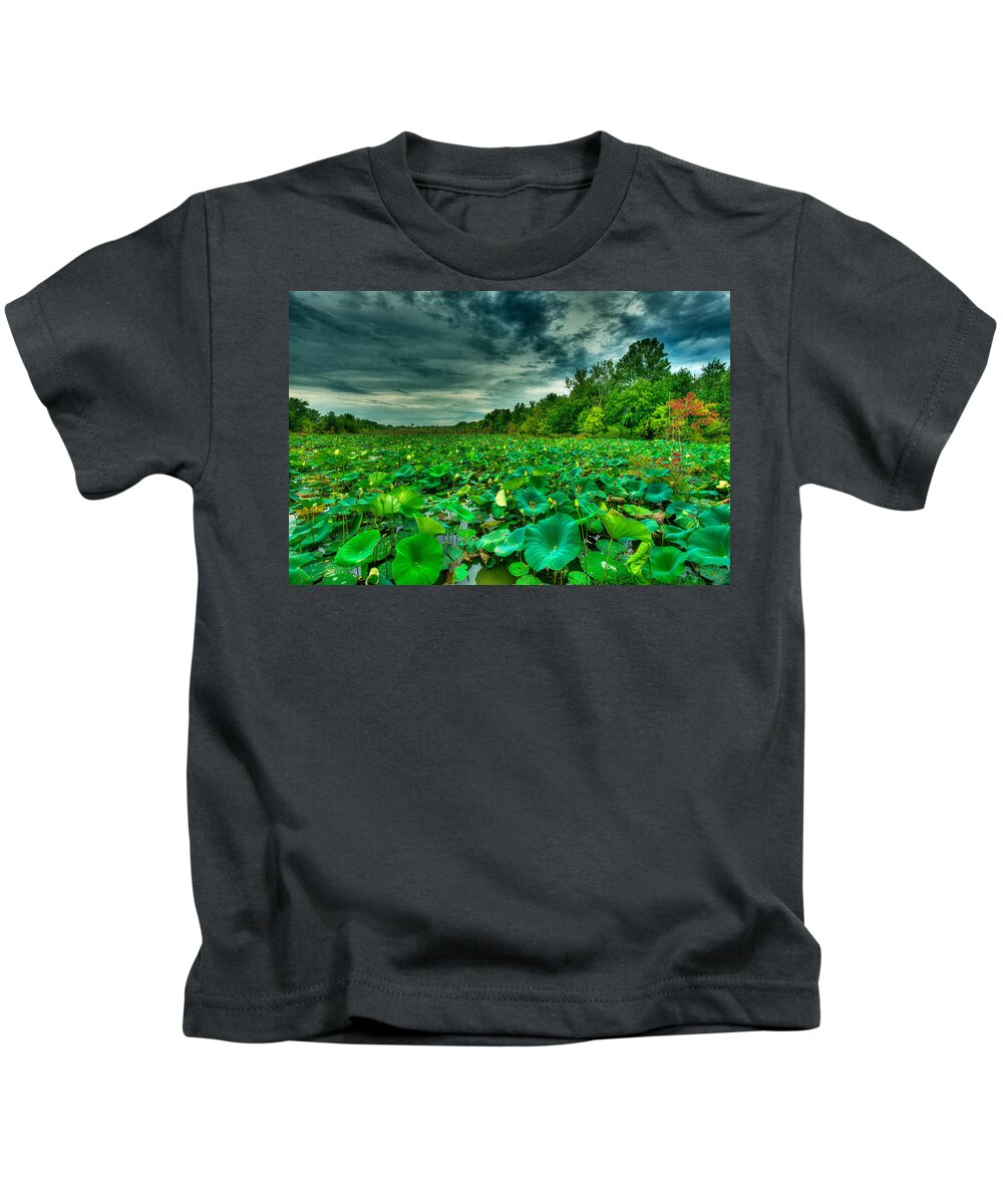 Swamp Kids T-Shirt featuring the photograph Green Swamped by Brett Engle