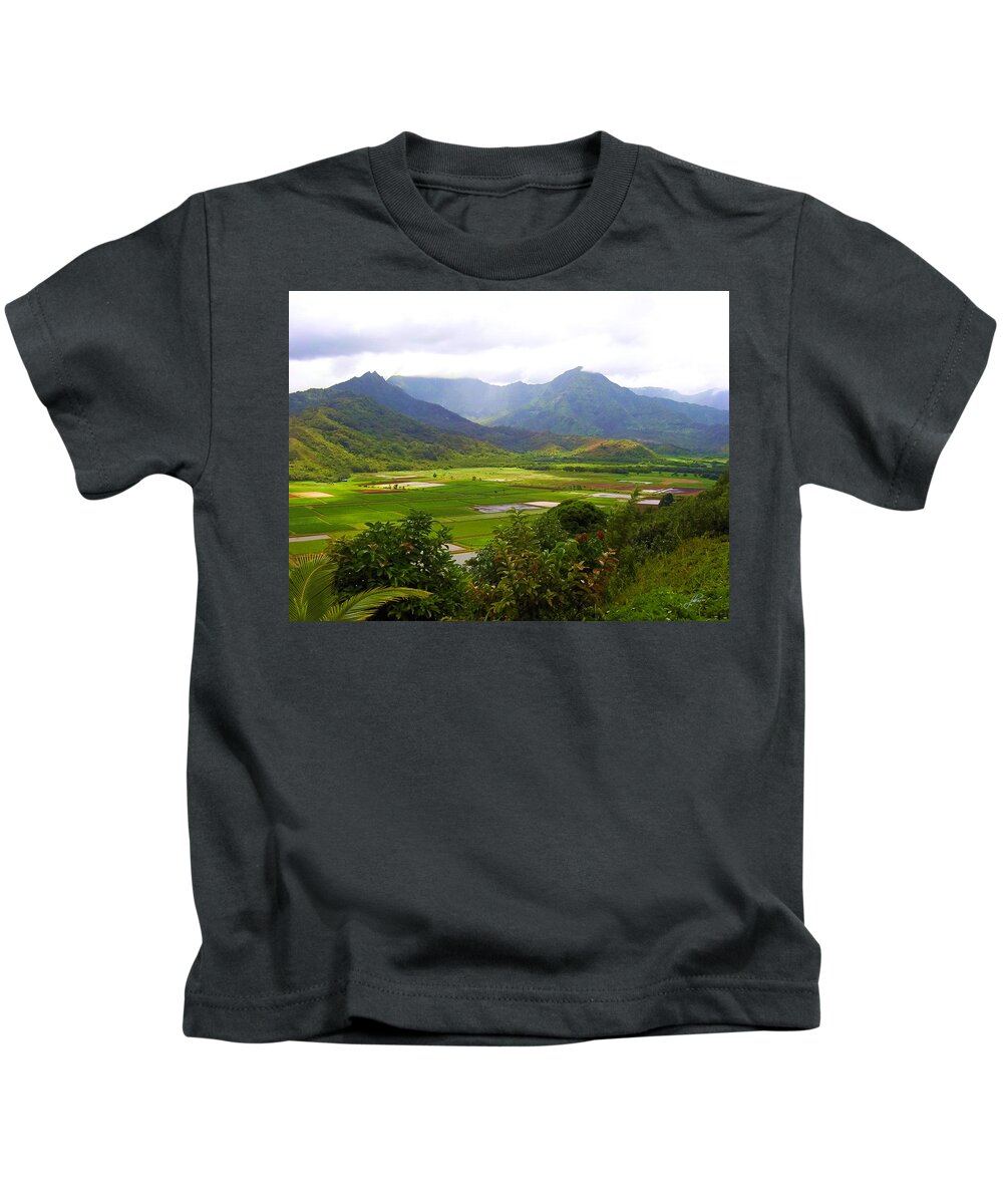 Wright Kids T-Shirt featuring the photograph Hanalei Valley 3 by Paulette B Wright