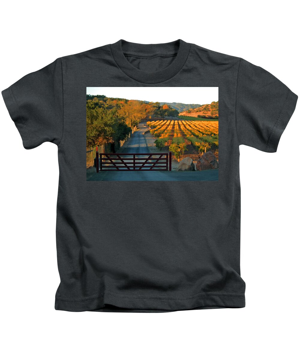 Landscape Kids T-Shirt featuring the photograph Harvest Morning by Ann Nunziata