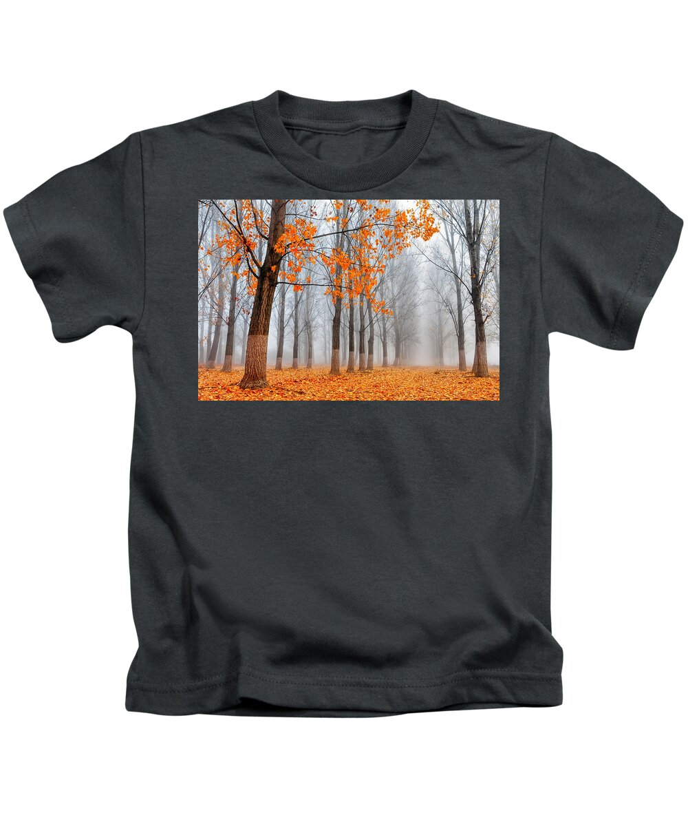Bulgaria Kids T-Shirt featuring the photograph Heralds Of Autumn by Evgeni Dinev