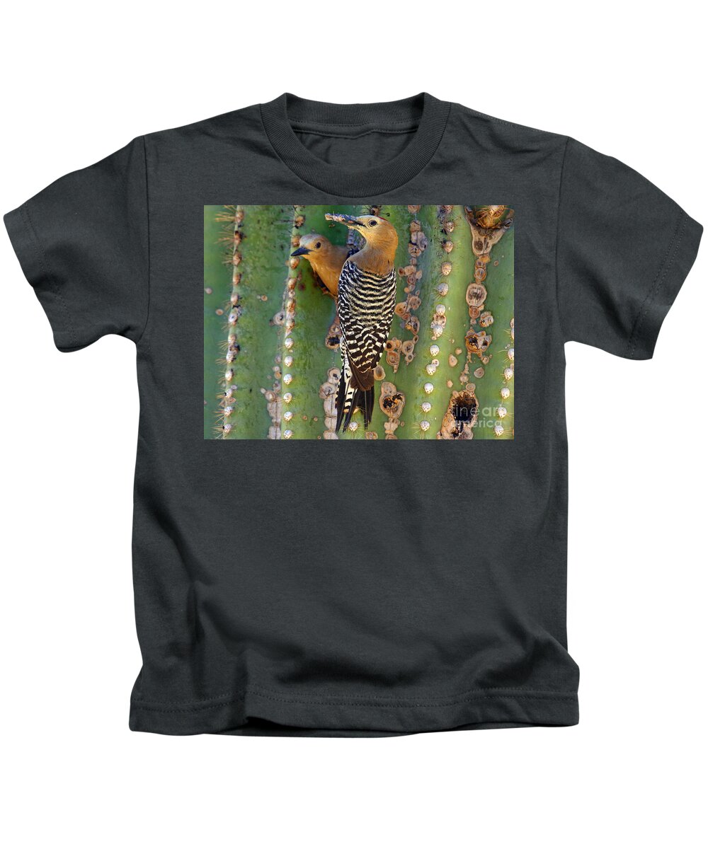 Cactus Kids T-Shirt featuring the photograph Here's lunch by Bob Hislop