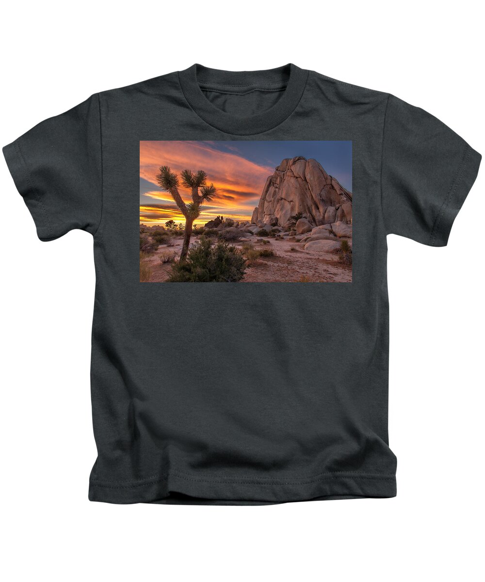 California Kids T-Shirt featuring the photograph Hidden Valley Rock - Joshua Tree by Peter Tellone