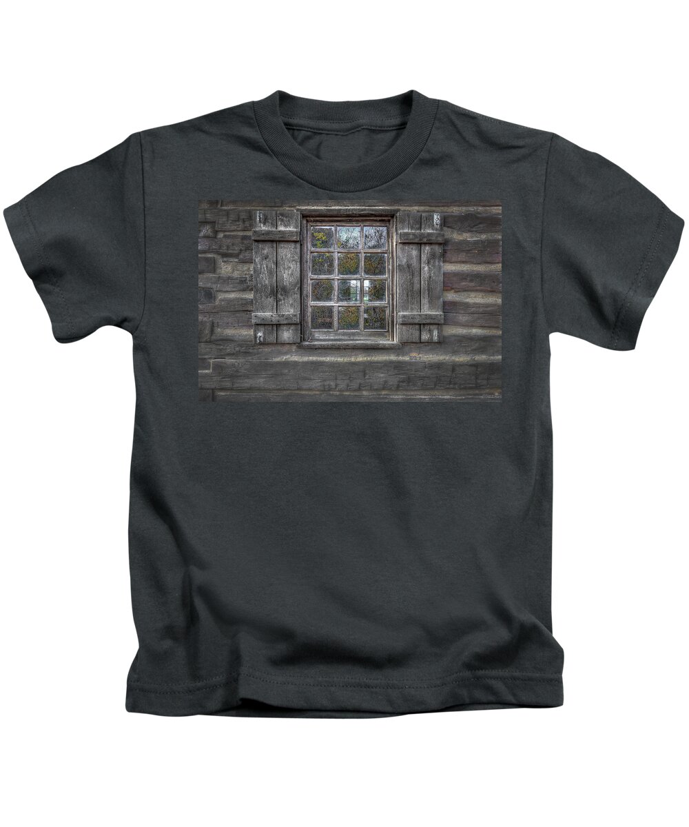 Alps Kids T-Shirt featuring the photograph Historical Window by Peter Lakomy