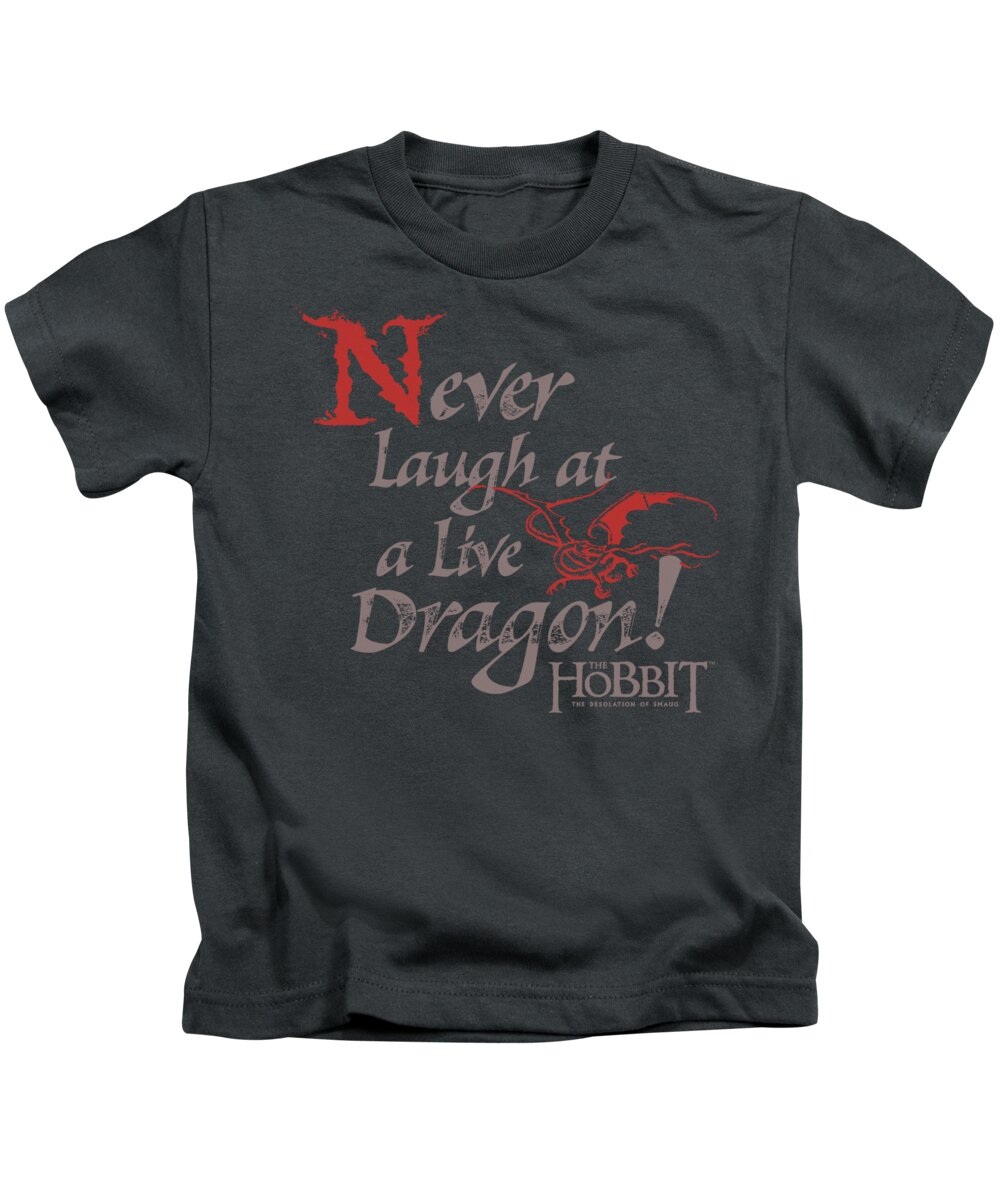 The Hobbit Kids T-Shirt featuring the digital art Hobbit - Never Laugh by Brand A