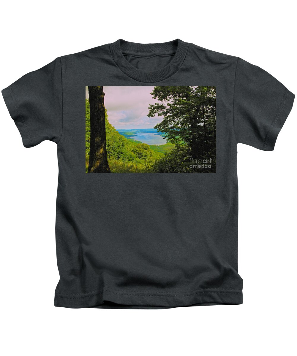 Honeoye Lake Kids T-Shirt featuring the photograph Honeoye Lake by William Norton
