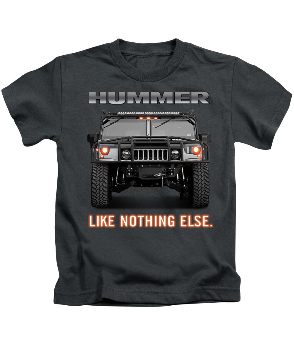  Kids T-Shirt featuring the digital art Hummer - Like Nothing Else by Brand A