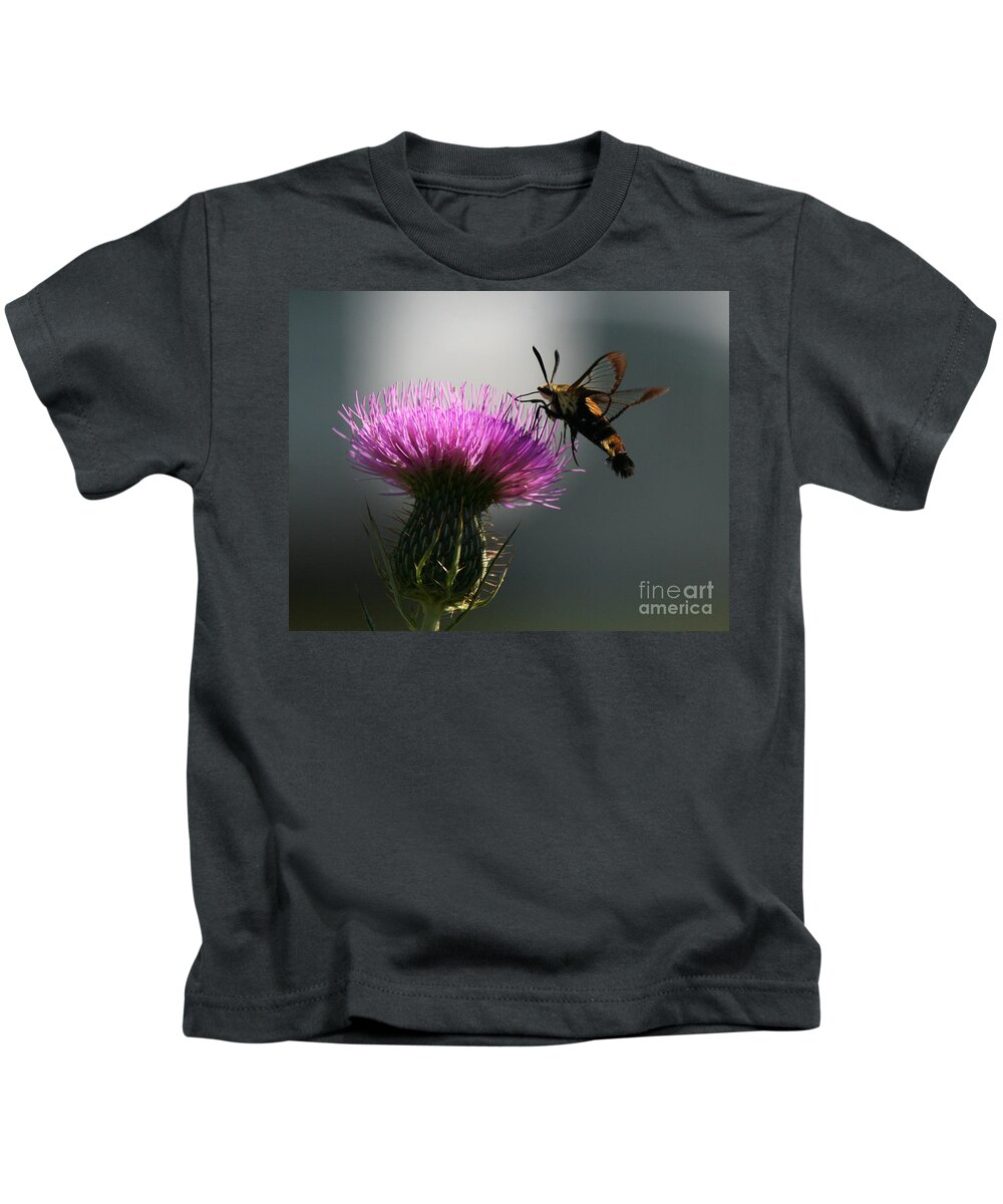 Hummingbird Kids T-Shirt featuring the photograph Hummingbird Moth II by Douglas Stucky