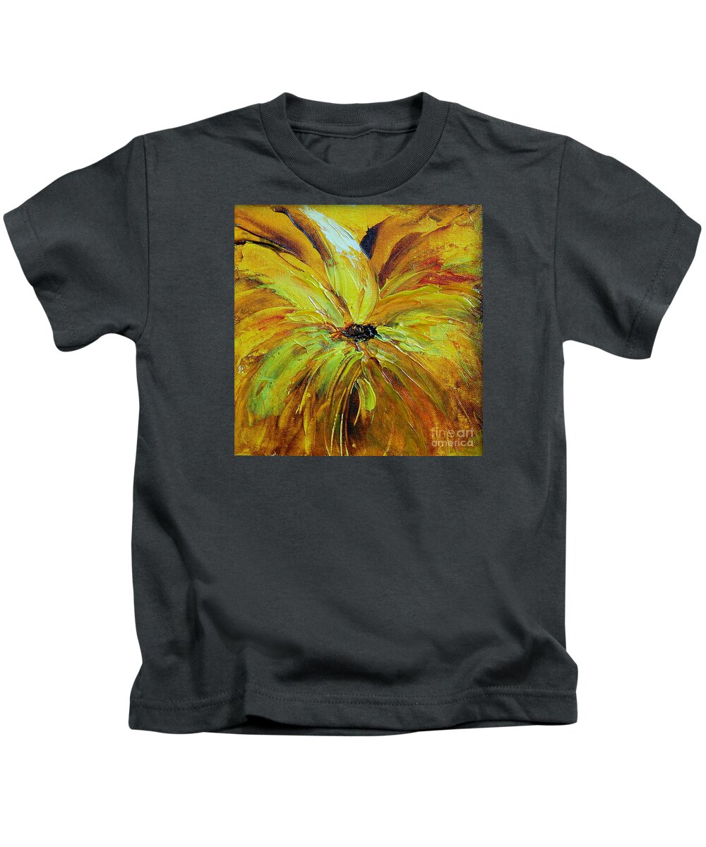 Abstract Kids T-Shirt featuring the painting I Love You by Teresa Wegrzyn