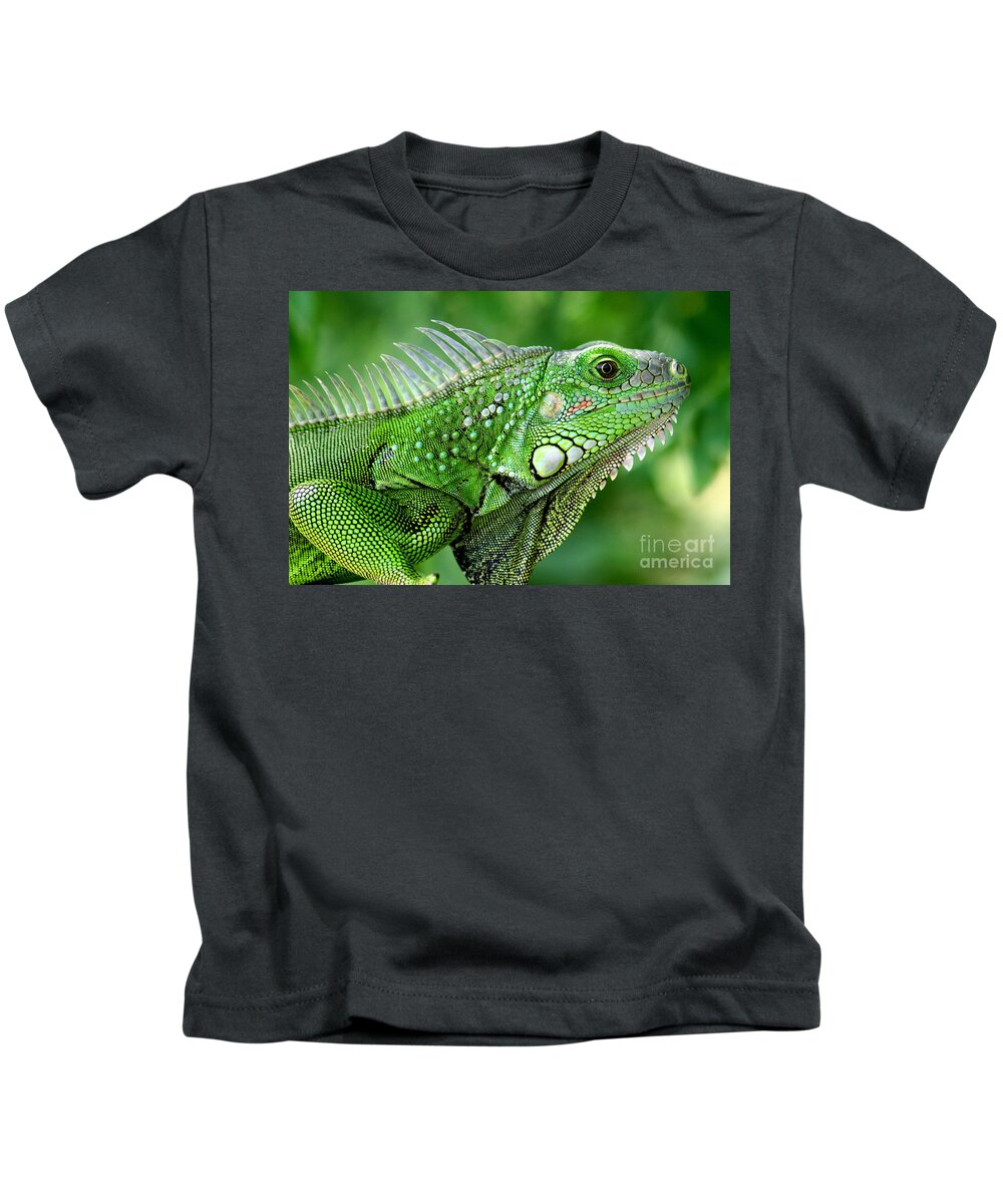 Nature Kids T-Shirt featuring the photograph Iguana by Francisco Pulido