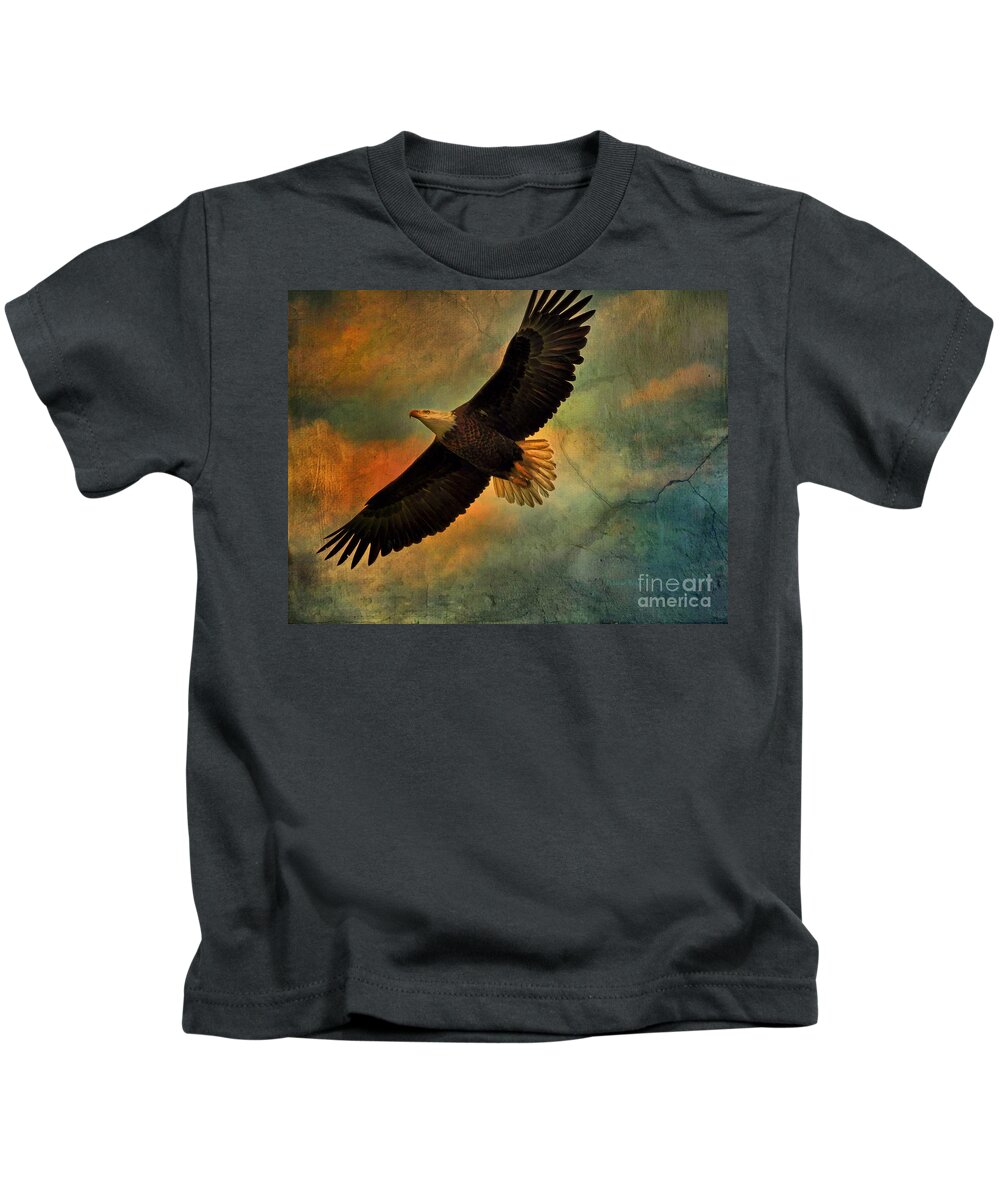 Eagle Kids T-Shirt featuring the photograph Illumination Of Spirit by Deborah Benoit