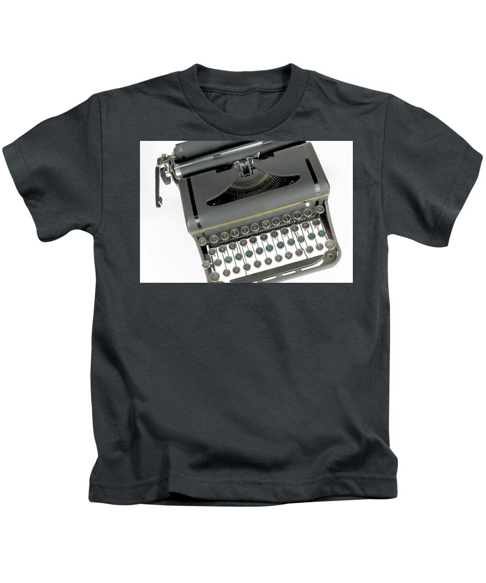 Communication Kids T-Shirt featuring the photograph Imagination typewriter by Rudy Umans