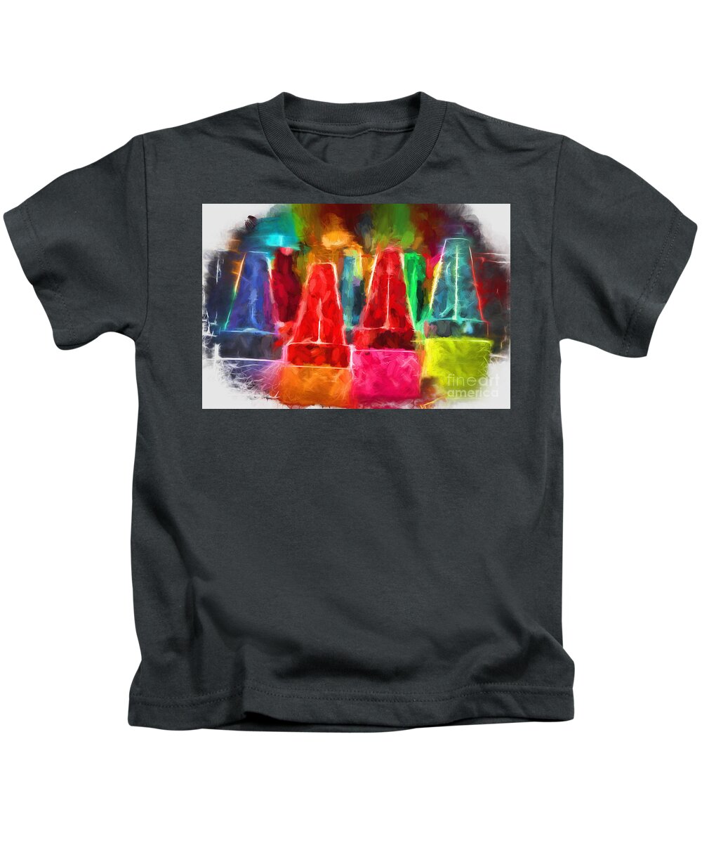 Crayon Art Kids T-Shirt featuring the digital art In Honor of Crayons by Margie Chapman
