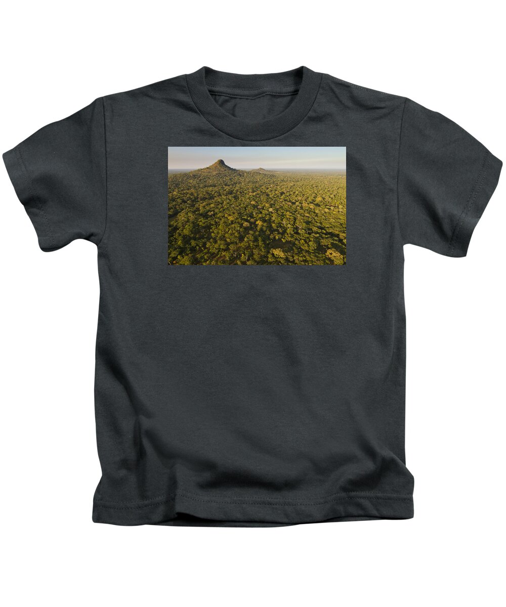 496653 Kids T-Shirt featuring the photograph Inselbergs Rising Above Gorongosa by Piotr Naskrecki